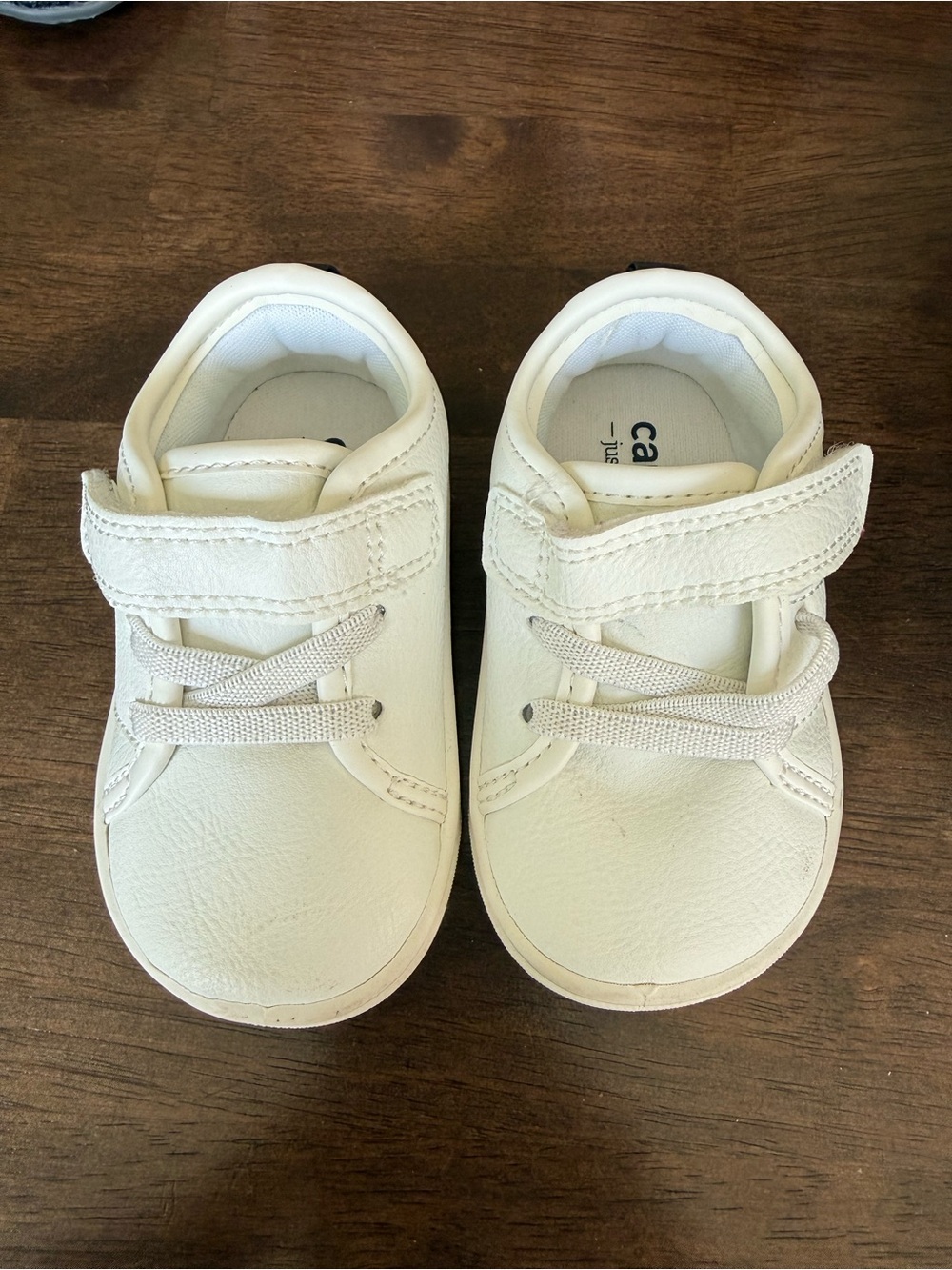 Carter's Cream Toddler Walker Sneakers with Hook-and-Loop Strap